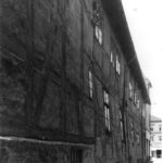 Strædet mellem Axeltorv og Sct. Peders Kirkeplads, "Pølsen" Sort-hvid foto 1947